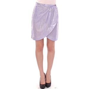 Licia Florio Purple Viscose Above-Knee Wrap Women's Skirt